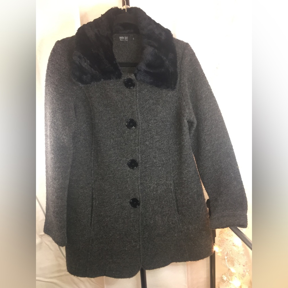 Maria Sole | Women’s Gray Wool Jacket Coat